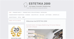 Desktop Screenshot of estetika2000.de