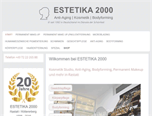 Tablet Screenshot of estetika2000.de